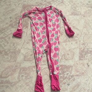Little Sleepies Pink Strawberry Zippy